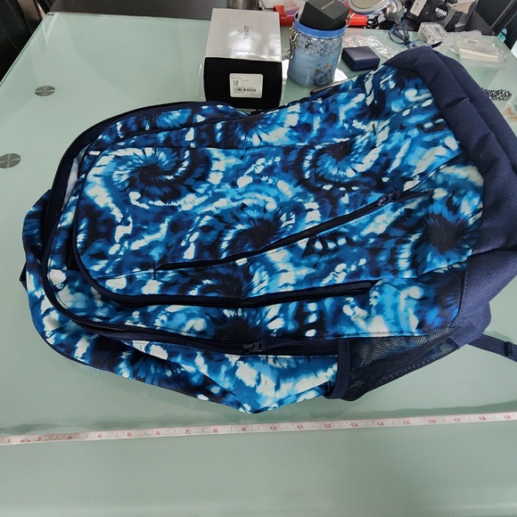 Lands\' End Tech Pack  XL Backpack in Deep Sea Navy Tie Dye Swirl, NWOT main image 10